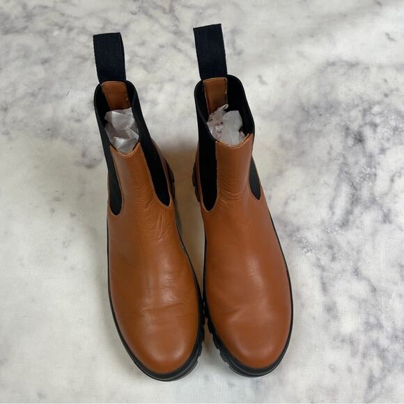 ATP Atelier Catania Brandy Leather Lug Sole Chelsea Boots Chunky Pull-On Booties - Picture 4 of 12